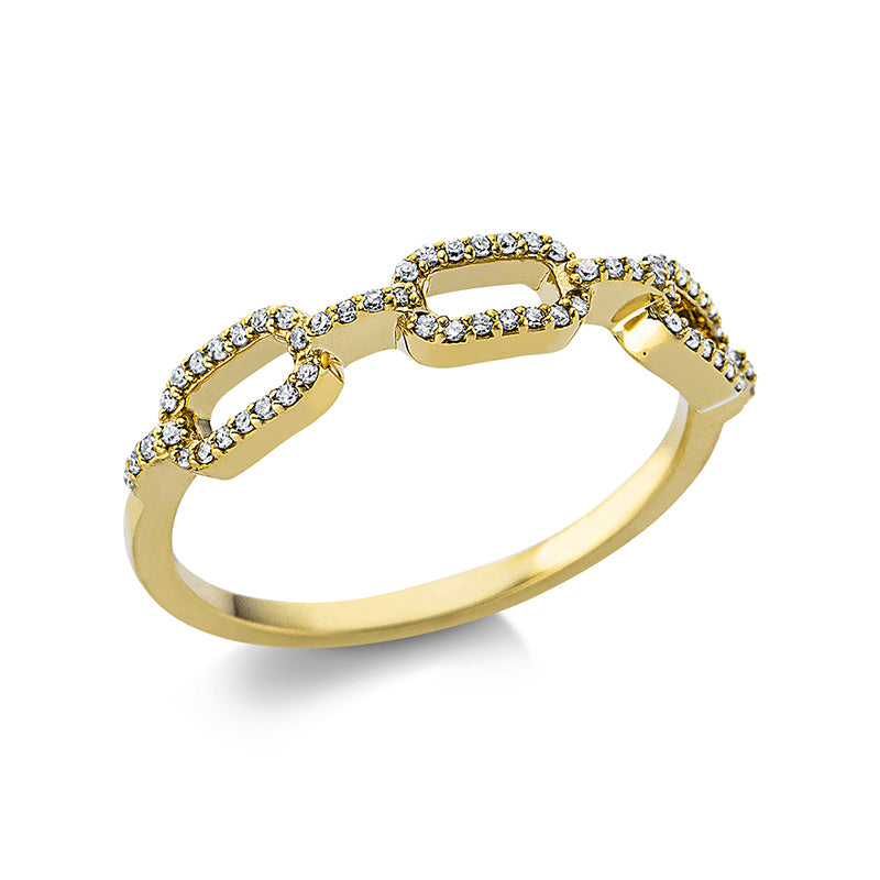 Ring 18 kt GG, 60 Dia. 0,11 ct, TW-si