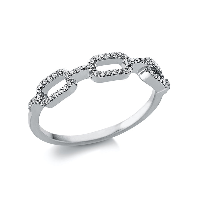 Ring 18 kt WG, 60 Dia. 0,11 ct, TW-si