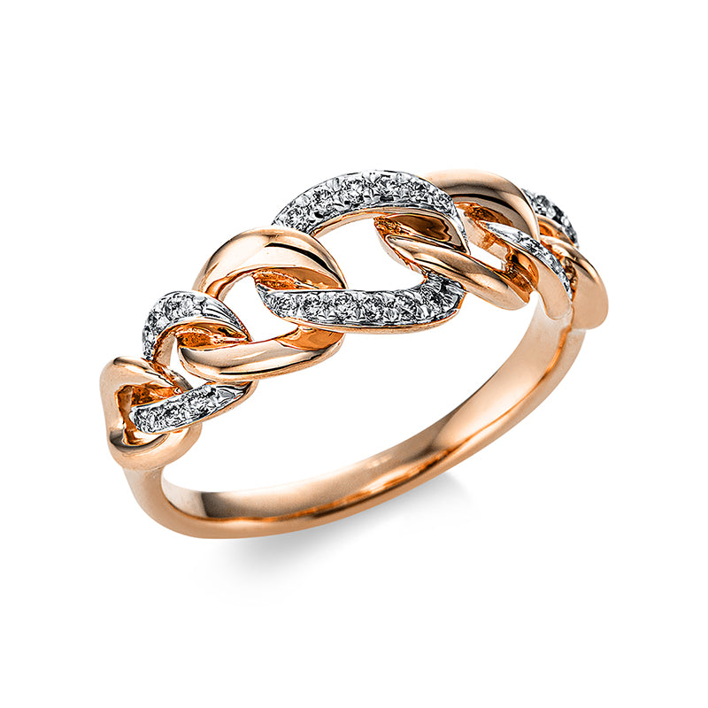 Ring 18 kt RG, 28 Brill. 0,15 ct, TW-si