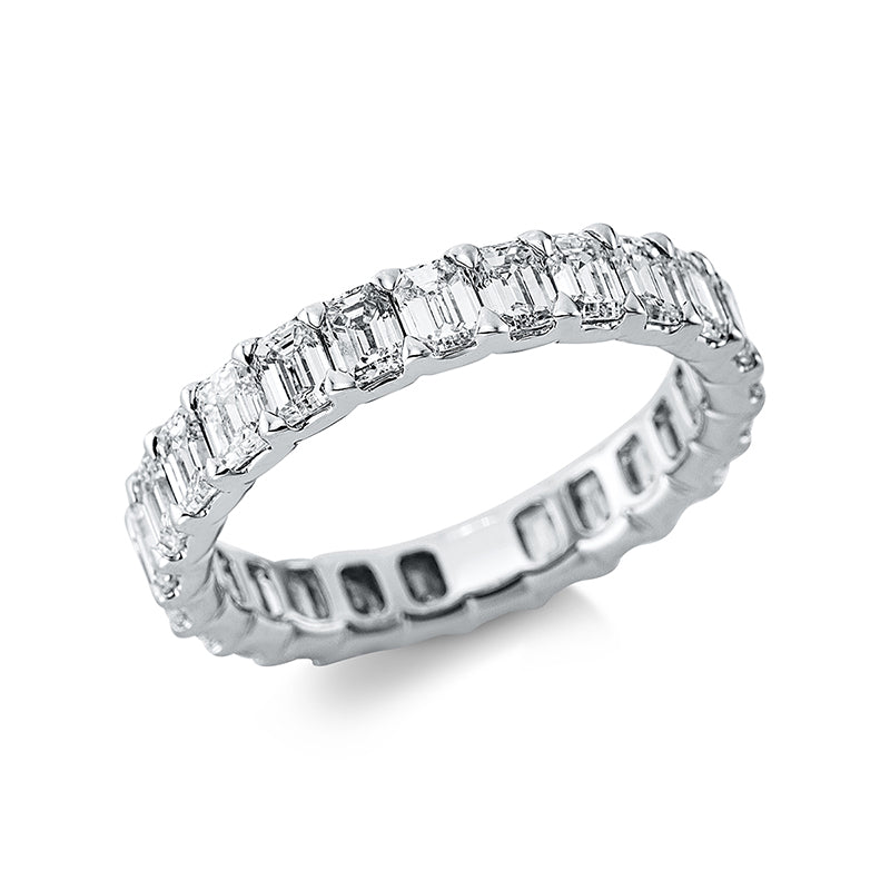 Ring 18 kt WG. 25 Sm.schliff 3.68 ct. TW-si. B:3.9 mm. Weite:54