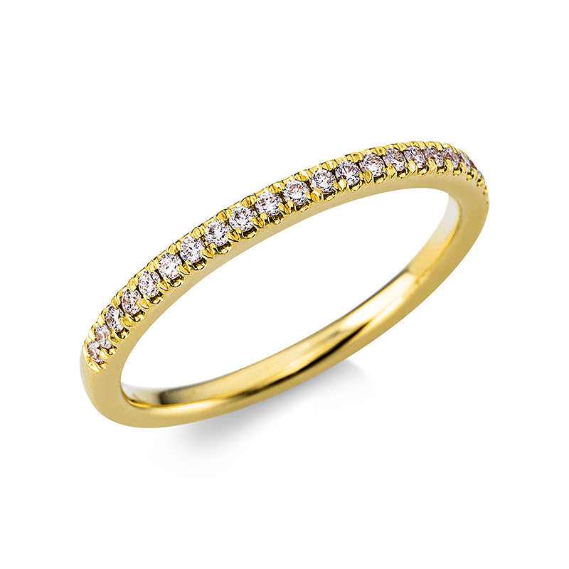 Ring 18 kt GG, 22 Brill. 0,16 ct, TW-si