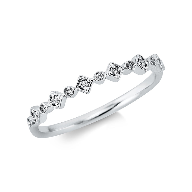 Ring 18 kt WG, 13 Brill. 0,06 ct, TW-si