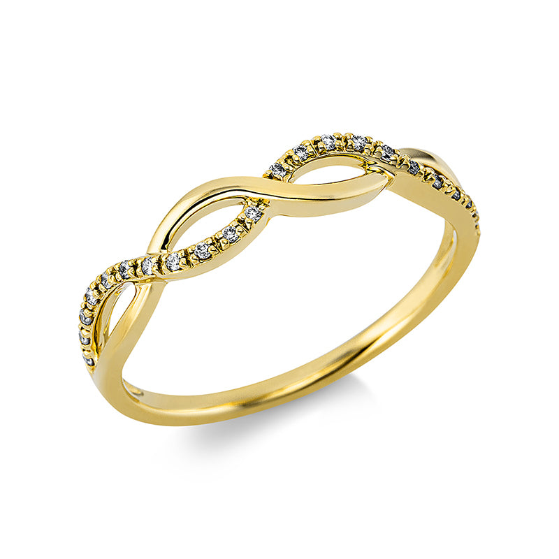 Ring 18 kt GG, 22 0,06 ct, TW-si