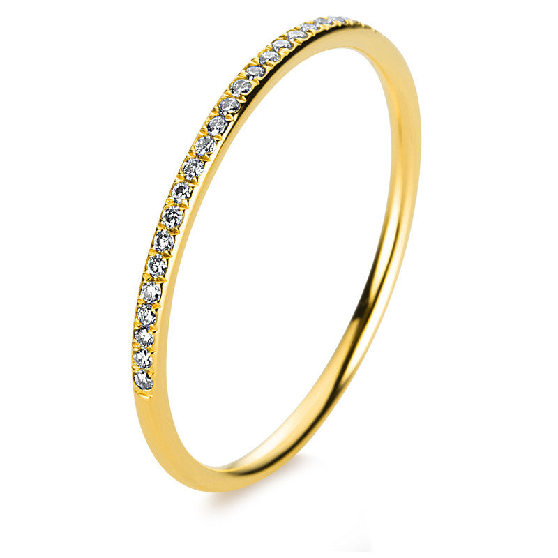 Ring 18 kt GG. 31 Brillanten 0.10 ct. TW-si. Weite:50