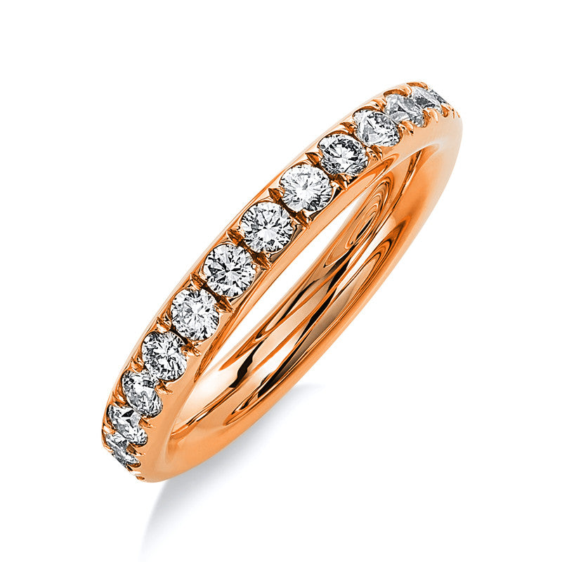 Ring 14 kt RG, 27 Brill. 1,24 ct, TW-si