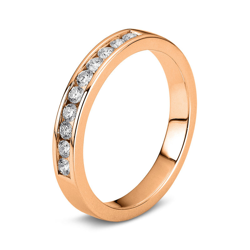 Ring 18 kt RG, 10 Brill. 0,33 ct, TW-vsi/si