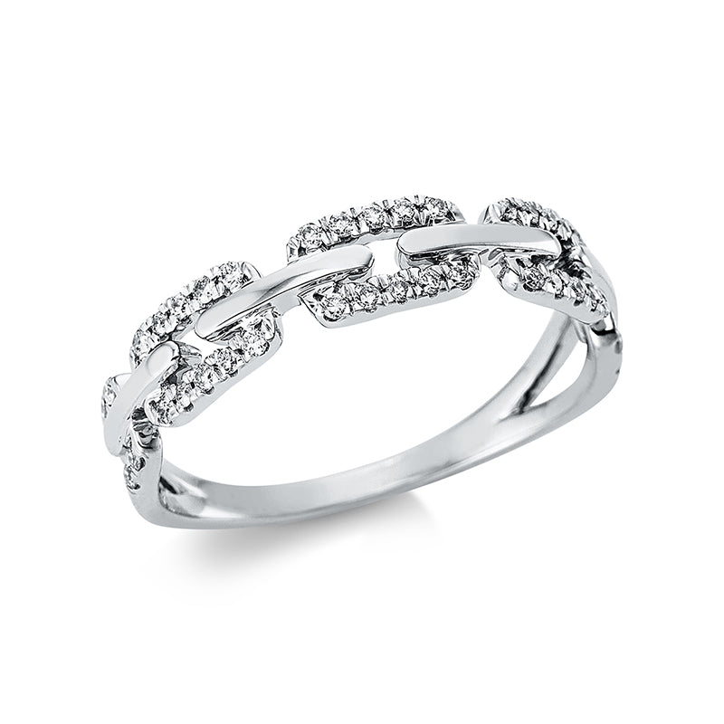 Ring 18 kt WG, 38 Brill. 0,19 ct, TW-si