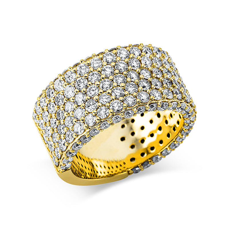 Ring 18 kt GG, 50 Brill. 1,14 ct, TW-si, 118 Brill. 3,26 ct, TW-si