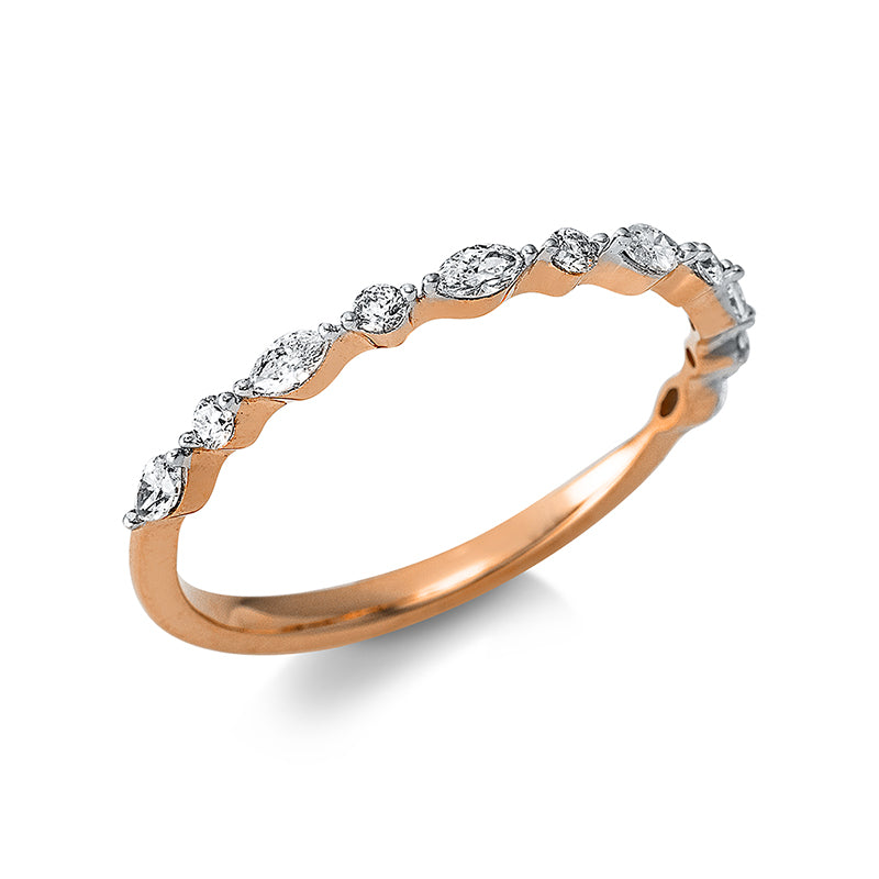 Ring 18 kt RG, 11 Brill. 0,25 ct, TW-si
