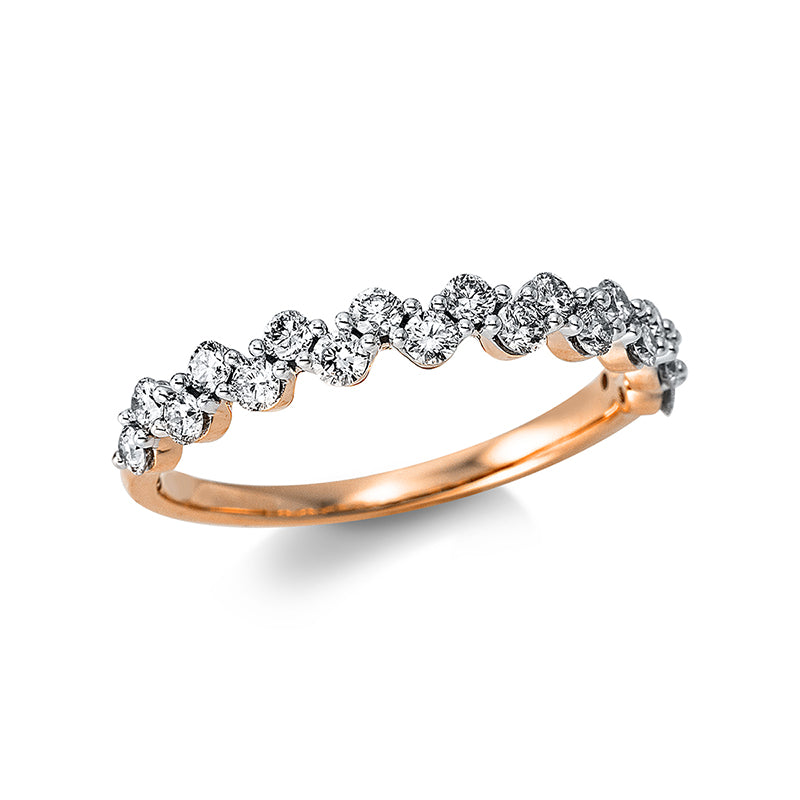 Ring 18 kt RG, 20 Brill. 0,50 ct, TW-si