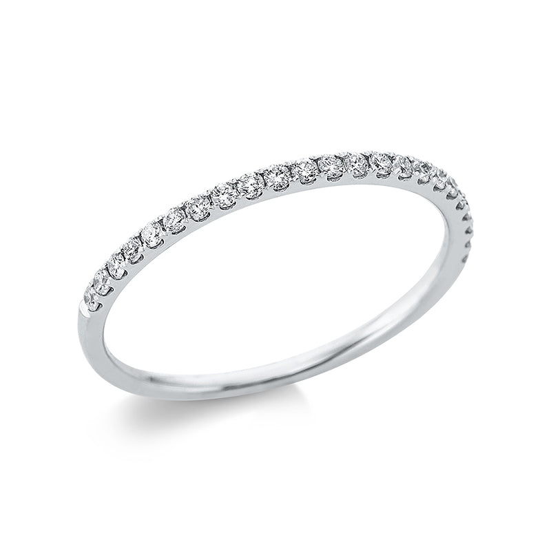 Ring 18 kt WG. 23 Brillanten 0.17 ct. TW-si. Weite:53