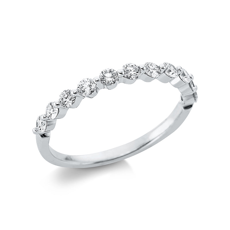 Ring 18 kt WG, 11 Brill. 0,43 ct, TW-si