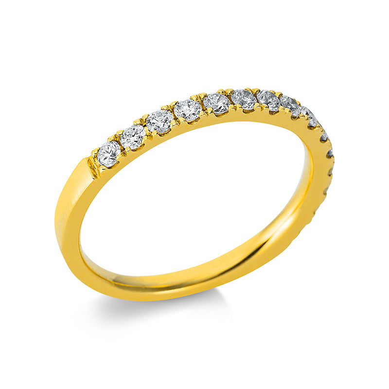 Ring 18 kt GG, 15 Brill. 0,44 ct, TW-si