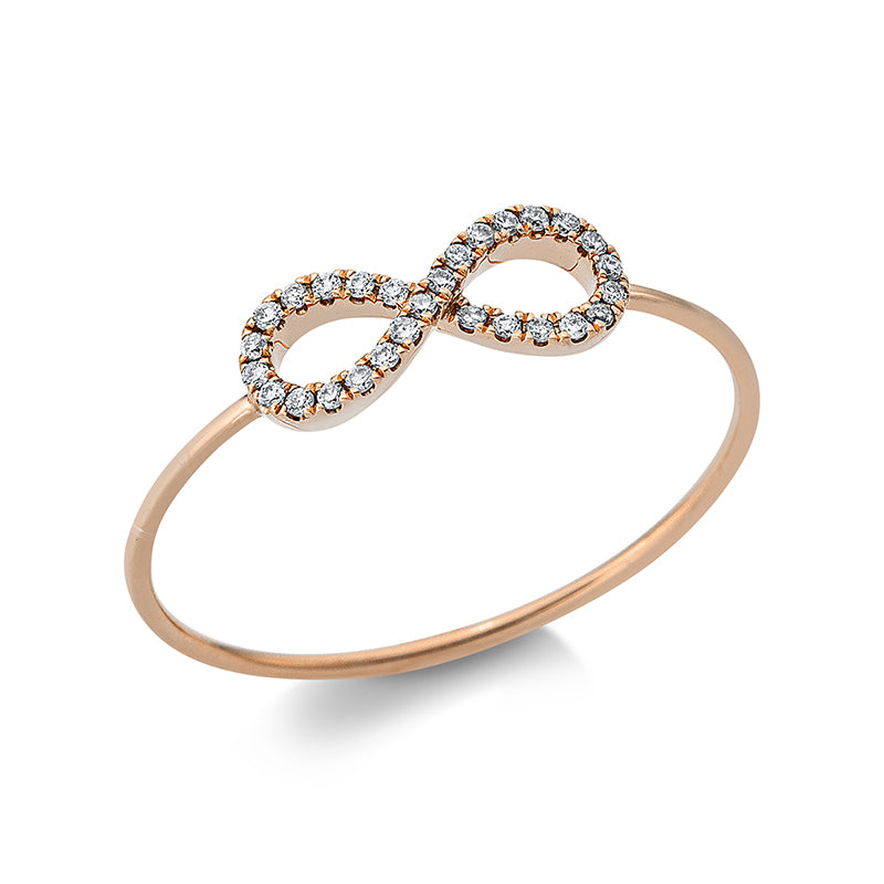 Ring 18 kt RG Infinity. 28 Brillanten 0.07 ct. TW-si. Weite:53
