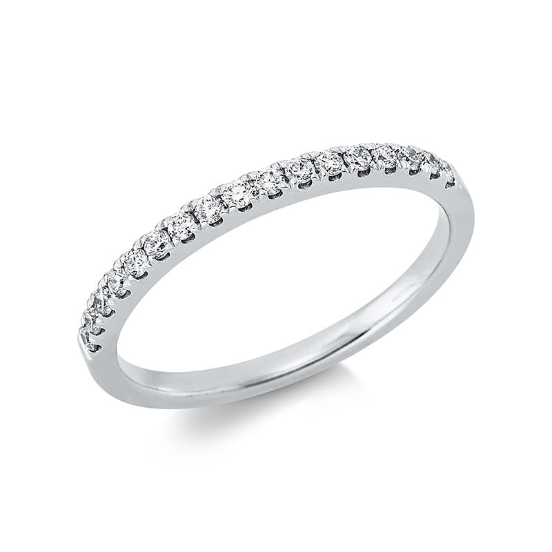 Ring 18 kt WG, 17 Brill. 0,20 ct, TW-si