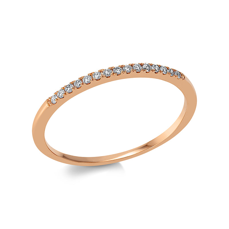 Ring 18 kt RG, 15 Brill. 0,08 ct, TW-si