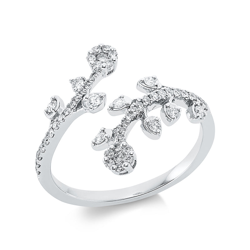 Ring 18 kt WG. 52 Brillanten 0.42 ct. TW-si. Weite:54