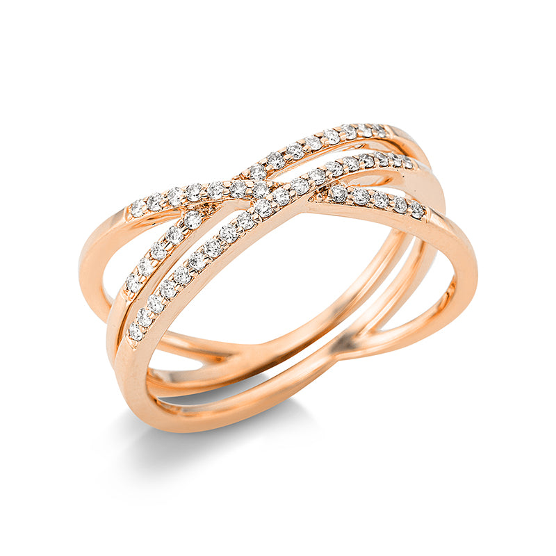 Ring 18 kt RG, 44 Brill. 0,18 ct, TW-si