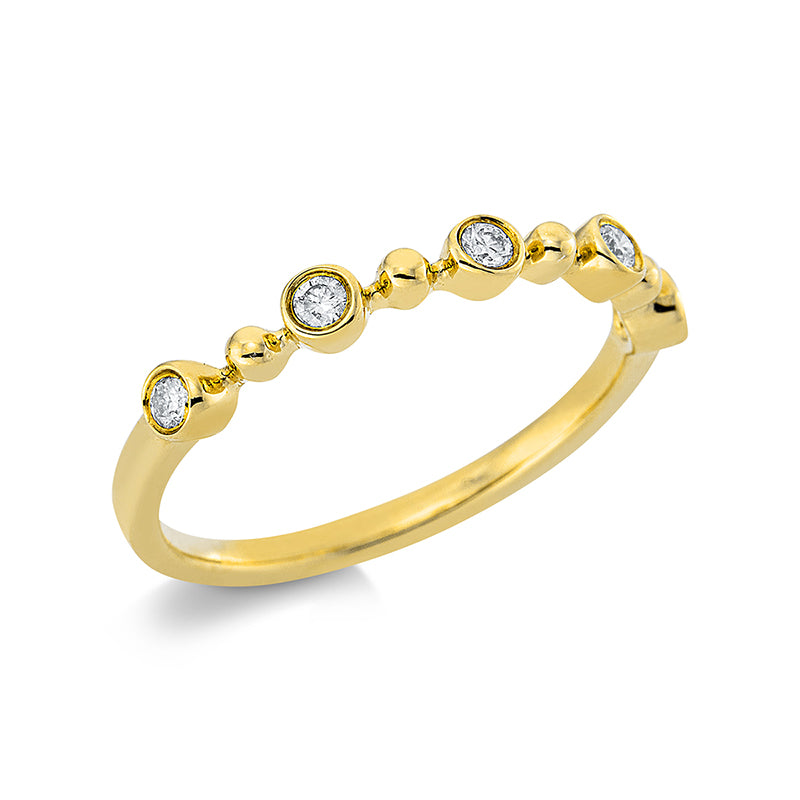 Ring 18 kt GG, 5 Brill. 0,13 ct, TW-si