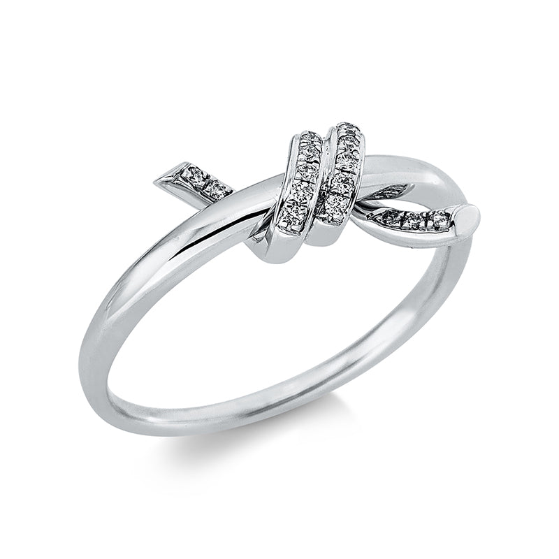 Ring 18 kt WG, 18 Brill. 0,07 ct, TW-si