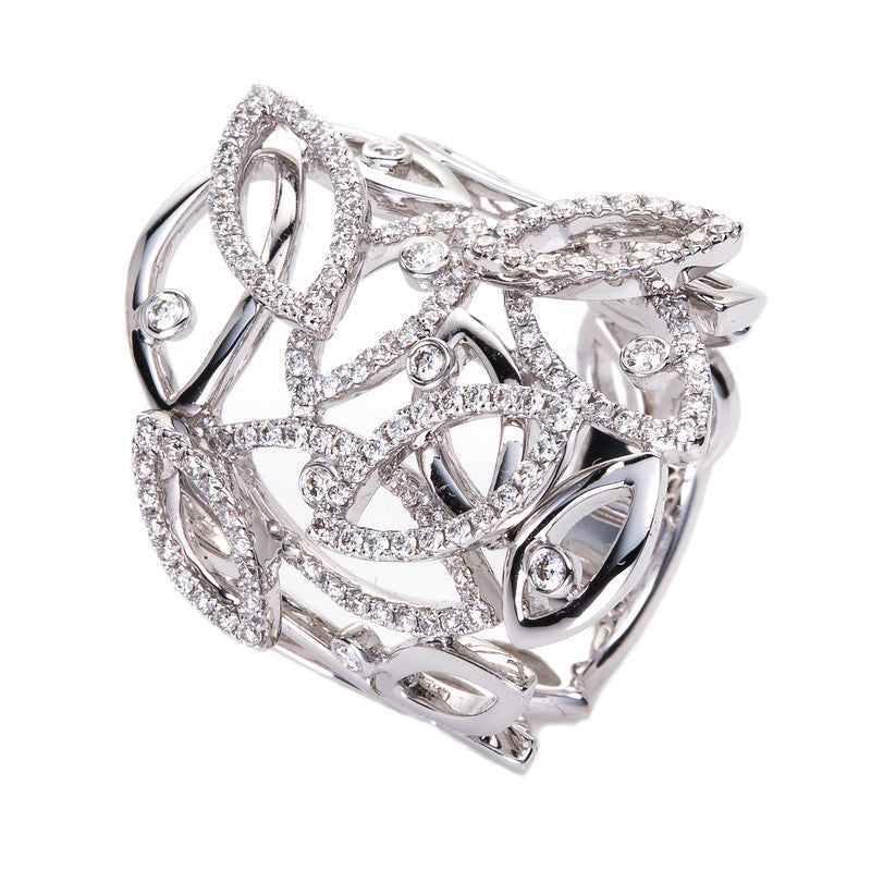 Ring 18 kt WG, 137 Brill. 0,65 ct, TW-vsi